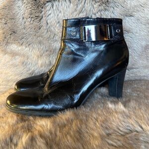 Franco Sarto faux Leather Heeled Ankle Booties Size 6M